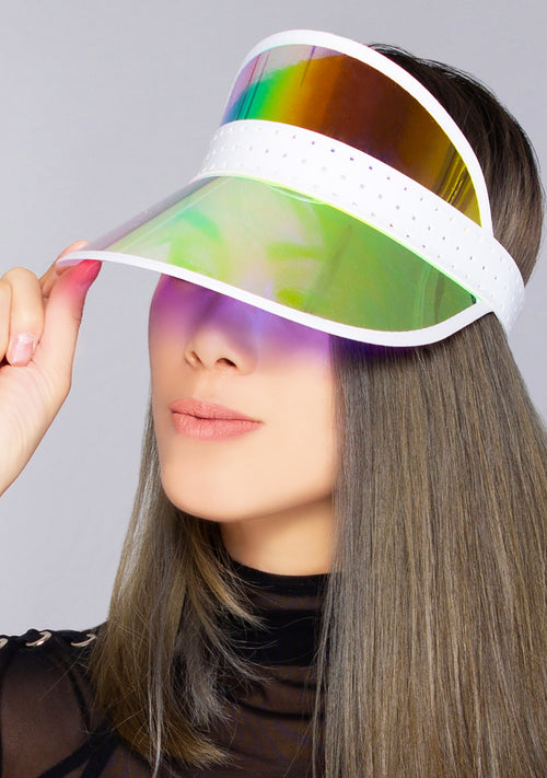 Pink Iridescent Retro Sun Visor