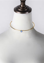 Wanderlust + Co Mia Choker in Gold/Sky