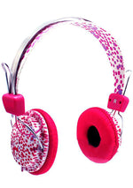 Pink Splatter Stereo Headphones