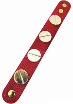 FASHÃ´ Large Screw Bracelet in Red/Gold