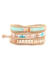 X Katie Soleil Horizon Triple Wrap Beaded Bracelet