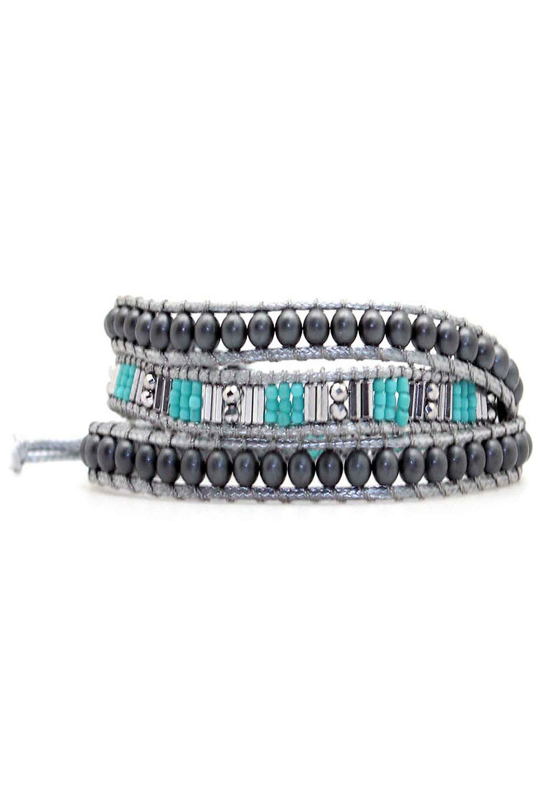 X Katie Soleil Northern Lights Triple Wrap Beaded Bracelet