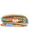 Carousel Beaded Triple Wrap Bracelet