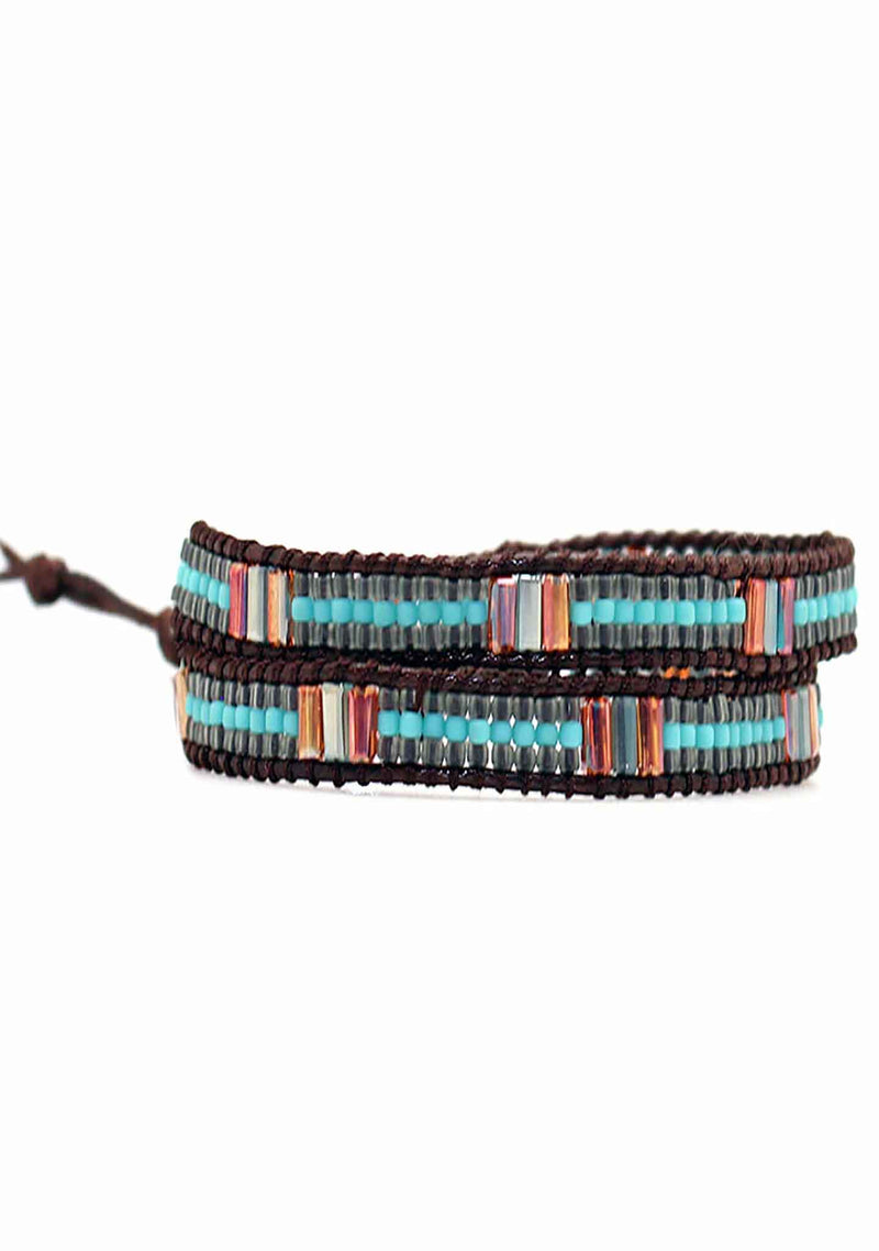 X Katie Soleil Bodhi Double Wrap Beaded Bracelet